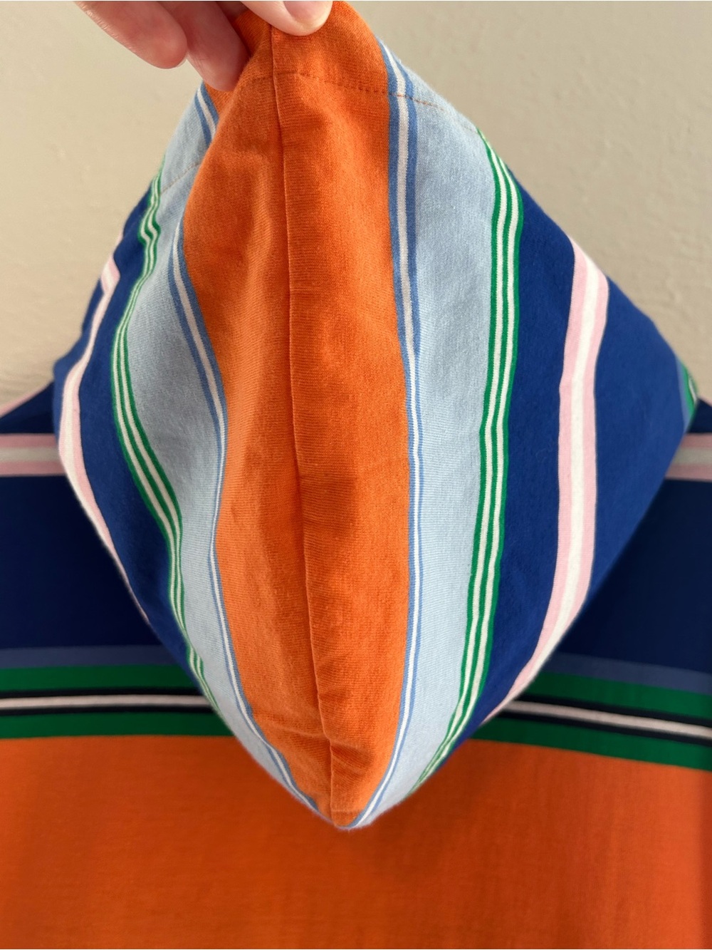 Polo Ralph Lauren Classic Striped Jersey Hoodie T-Shirt Drawstring Logo XL - Picture 10 of 12